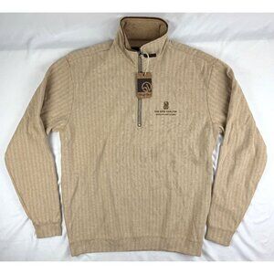 NWT STRAIGHT DOWN Hastings 1/4 Zip Knitted Sweatshirt Pullover Cotton Golf Small